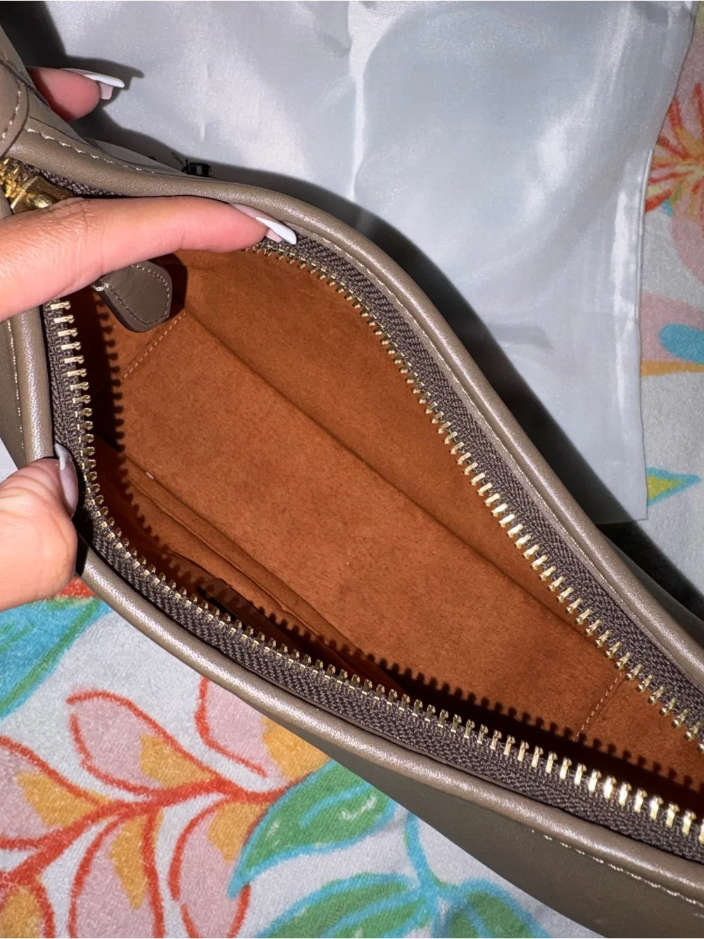Coach Brown Leather Crescent Shoulder Bag